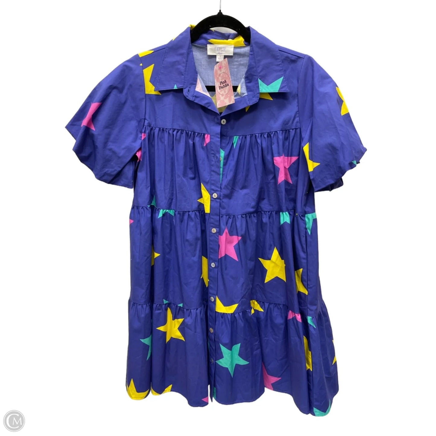 Dress Casual Short By Peach Love Cream California In Purple, Size: S