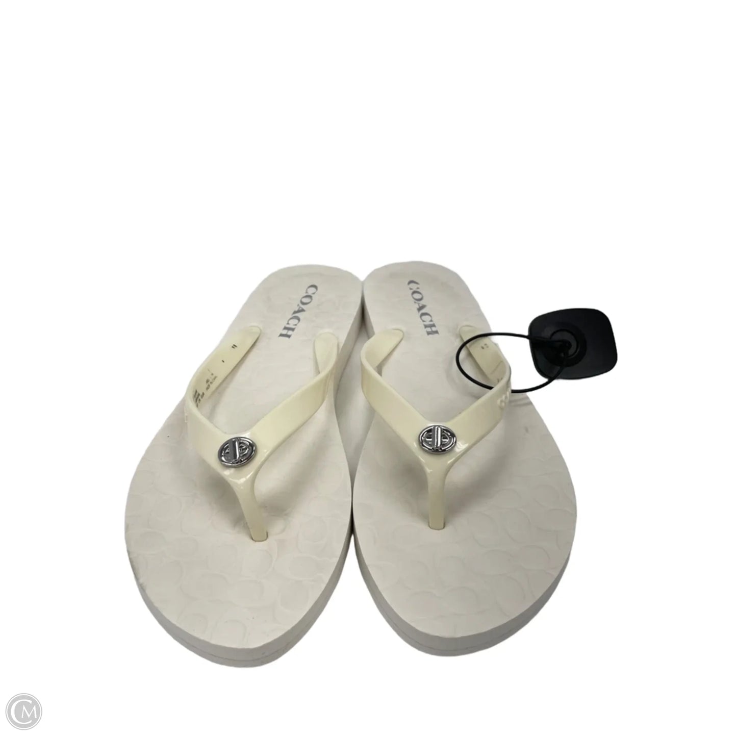 Sandals Designer By Coach In Cream, Size: 7