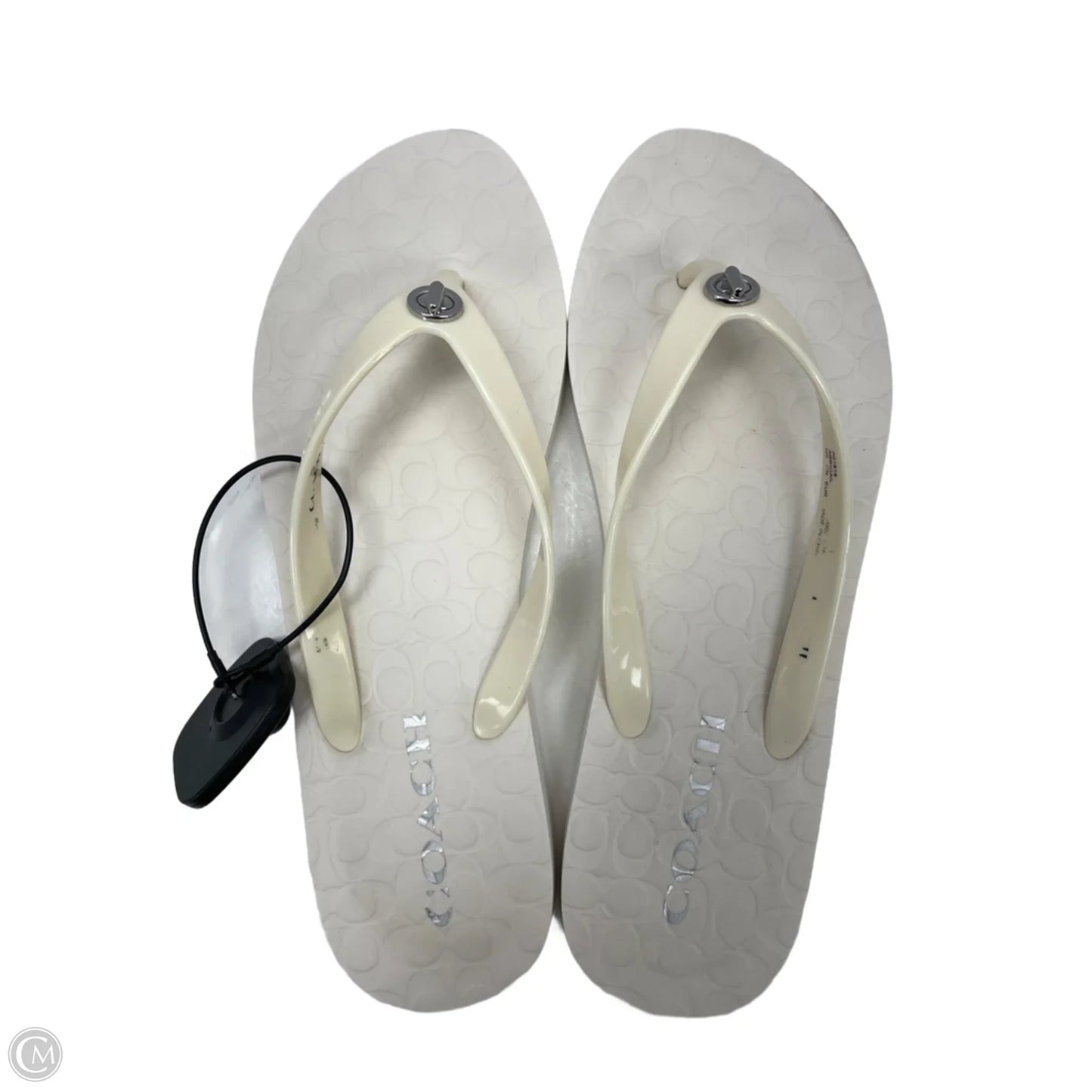 Sandals Designer By Coach In Cream, Size: 7