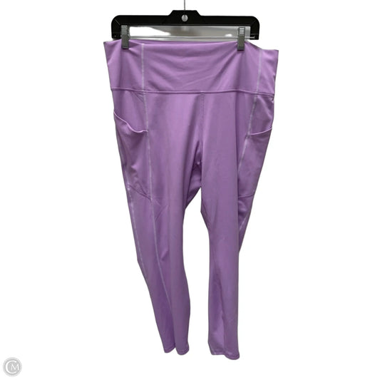 Athletic Leggings By Fabletics In Purple, Size: 1x