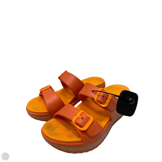 Sandals Heels Platform By Dansko In Orange, Size: 8