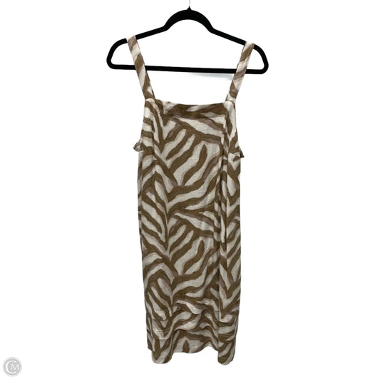 Dress Casual Short By Time And Tru In Brown & Cream, Size: L