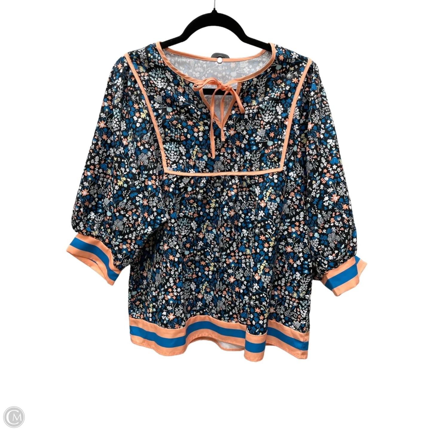 Top 3/4 Sleeve By Clothes Mentor In Floral Print, Size: M