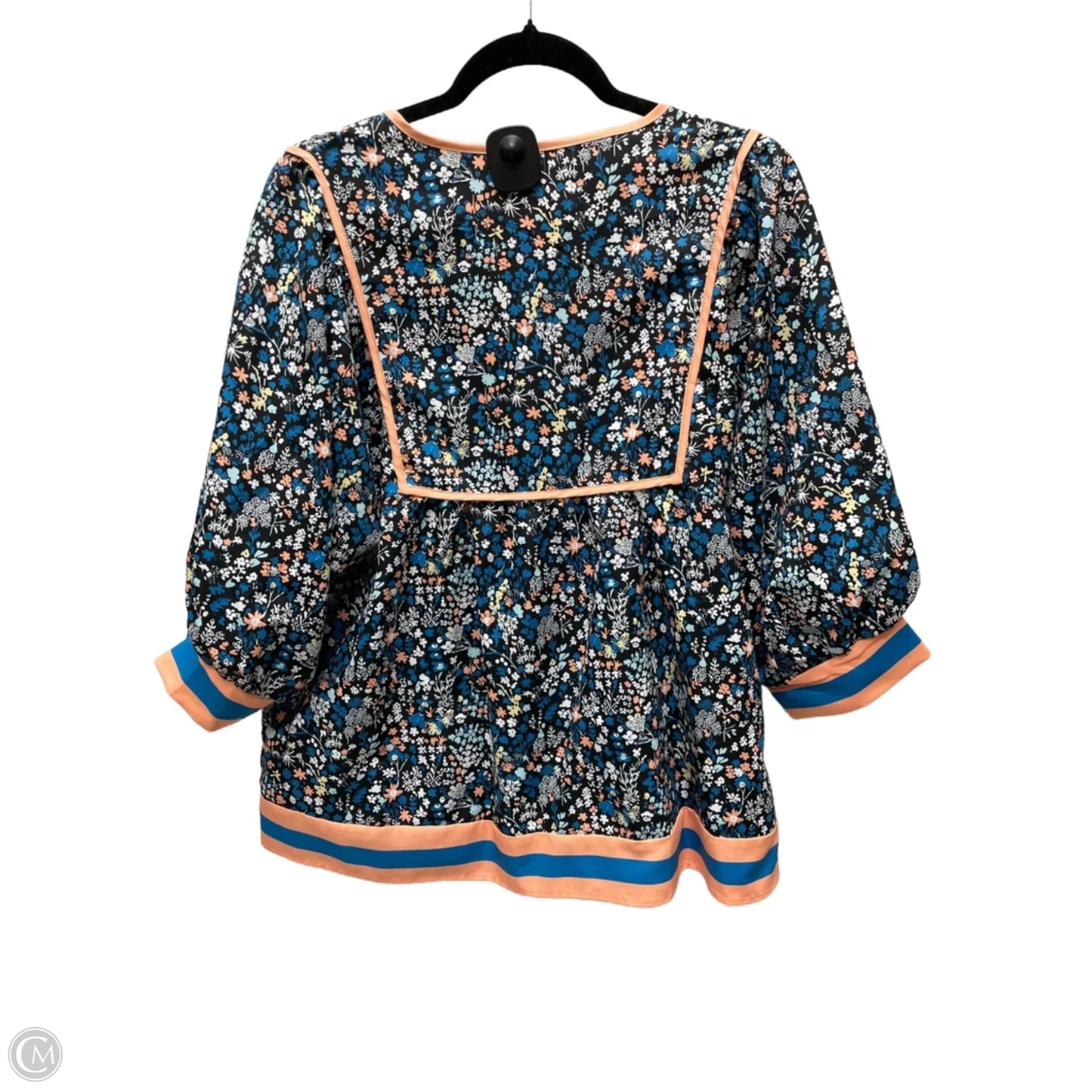Top 3/4 Sleeve By Clothes Mentor In Floral Print, Size: M