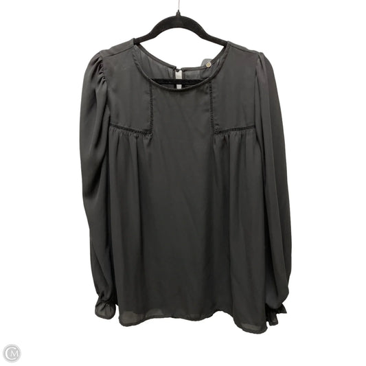 Top Long Sleeve By Clothes Mentor In Black, Size: L