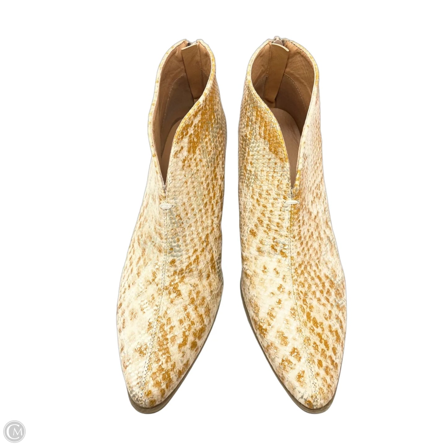 Boots Ankle Heels By Clothes Mentor In Snakeskin Print, Size: 9