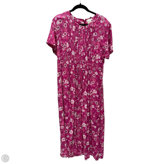 Dress Casual Midi By Blair In Pink & White, Size: 1x