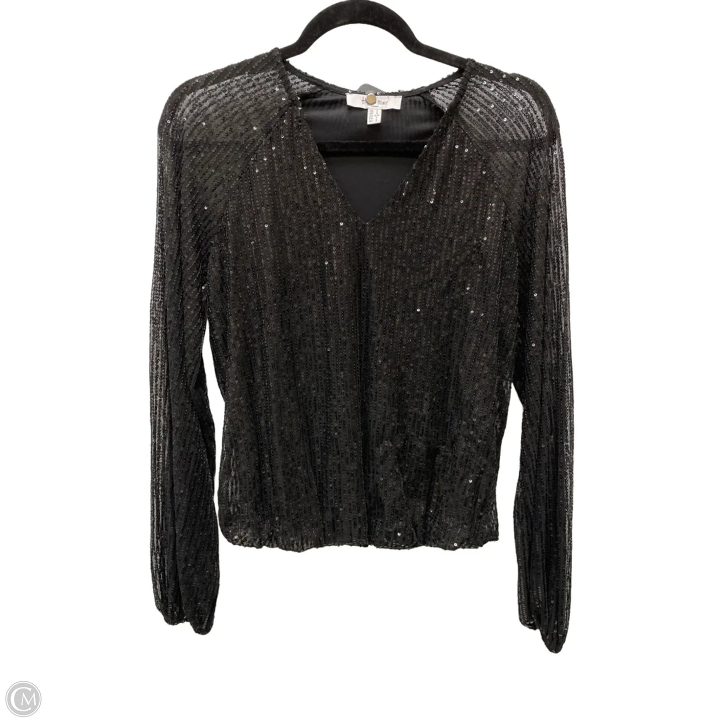 Top Long Sleeve By Clothes Mentor In Black, Size: S