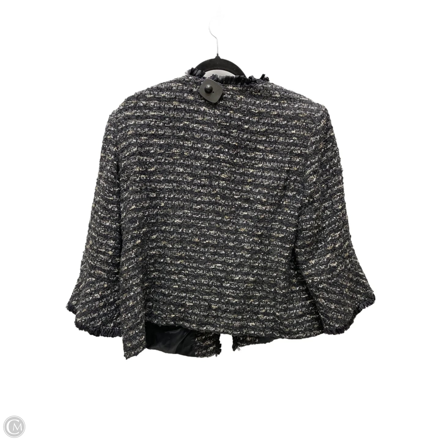 Blazer Designer By Lafayette 148 In Black & Gold, Size: Xl