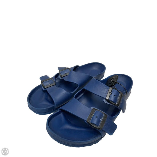 Sandals Flats By Birkenstock In Blue, Size: 11