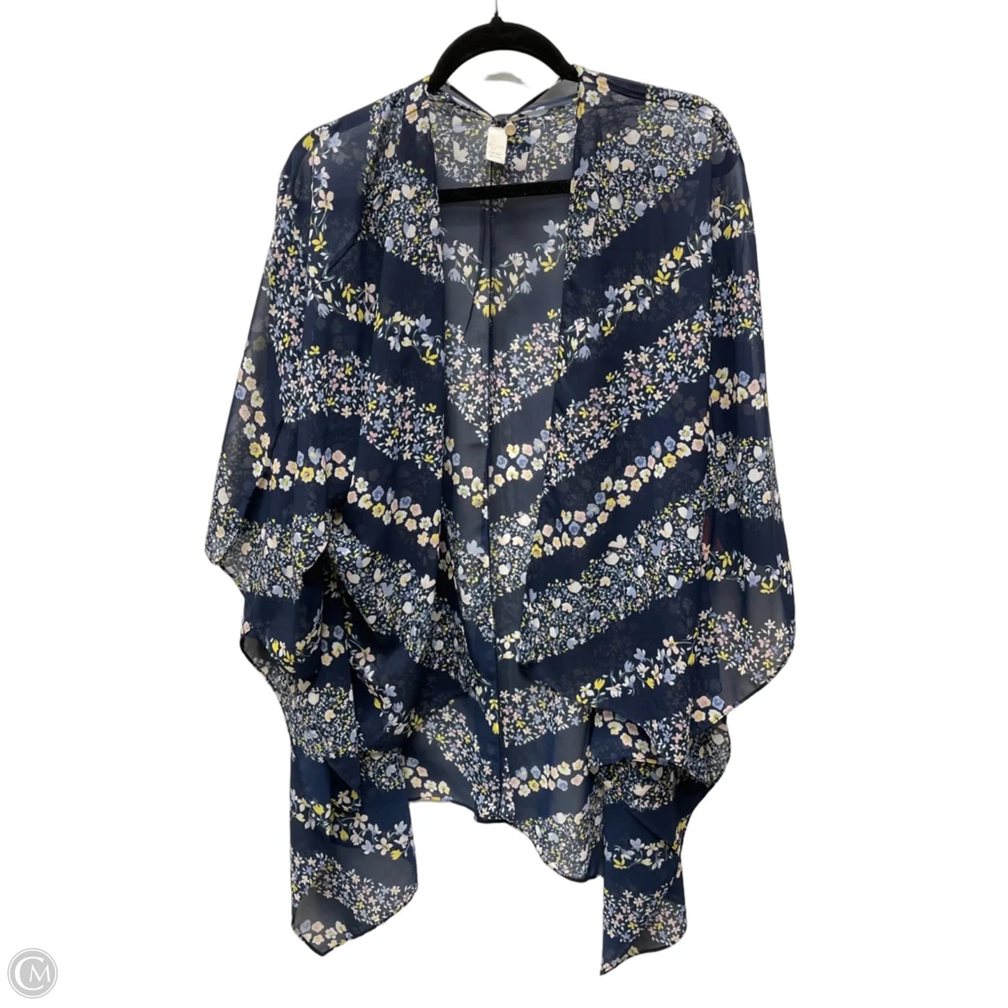 Cardigan By Cato In Floral Print, Size: Osfm