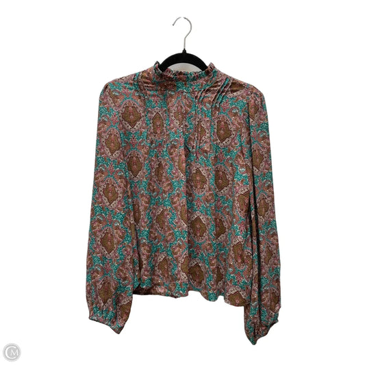 Top Long Sleeve By Joie In Paisley Print, Size: M