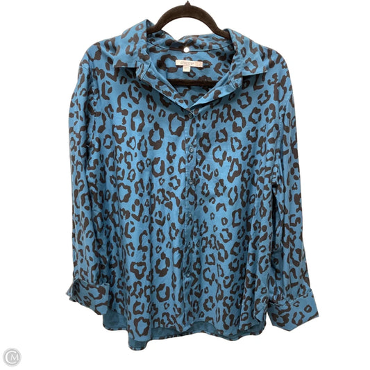 Top 3/4 Sleeve By Chicos In Teal, Size: Xl
