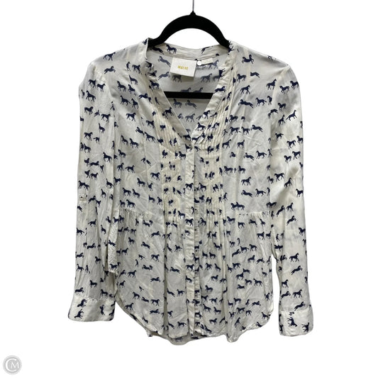 Top Long Sleeve By Maeve In Cream, Size: Xs