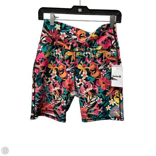 Athletic Shorts By Hurley In Floral Print, Size: M