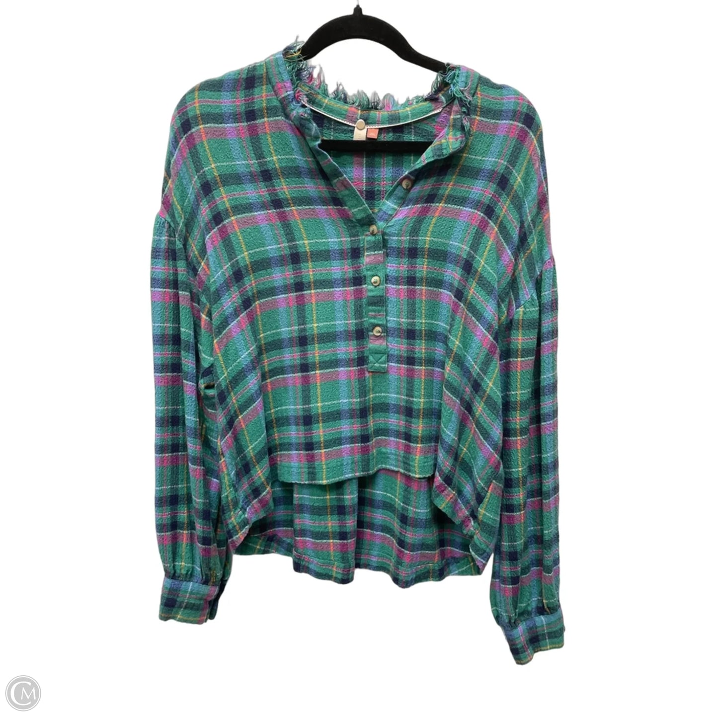 Top Long Sleeve By Pilcro In Plaid Pattern, Size: M
