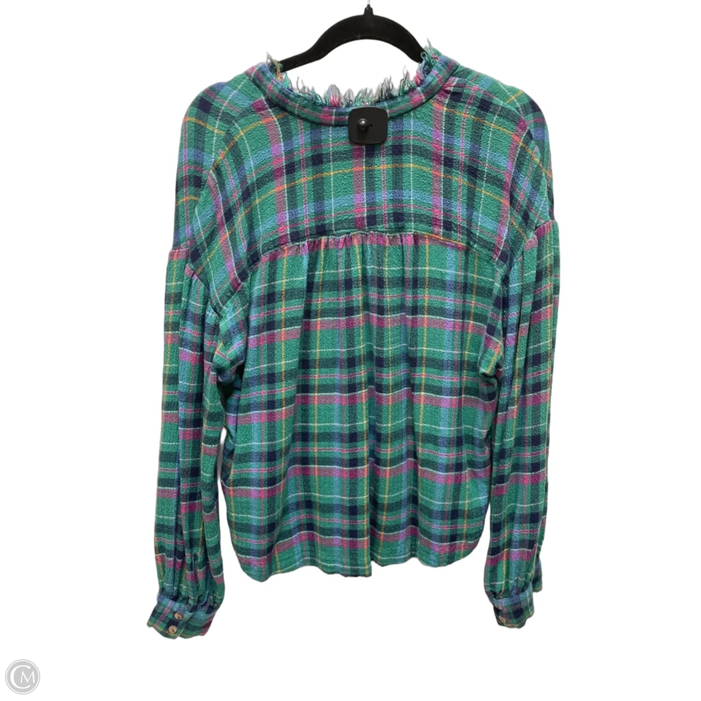 Top Long Sleeve By Pilcro In Plaid Pattern, Size: M