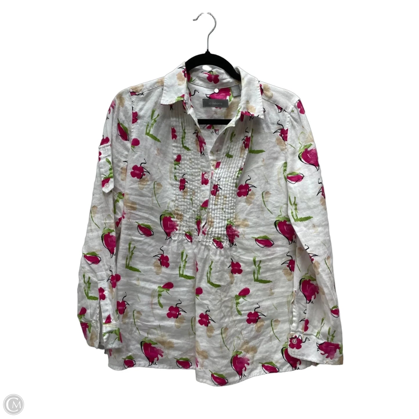 Top Long Sleeve By Liz Claiborne In Floral Print, Size: S