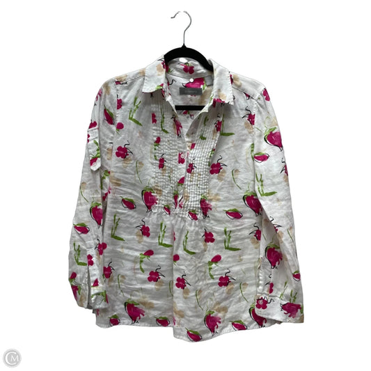 Top Long Sleeve By Liz Claiborne In Floral Print, Size: S