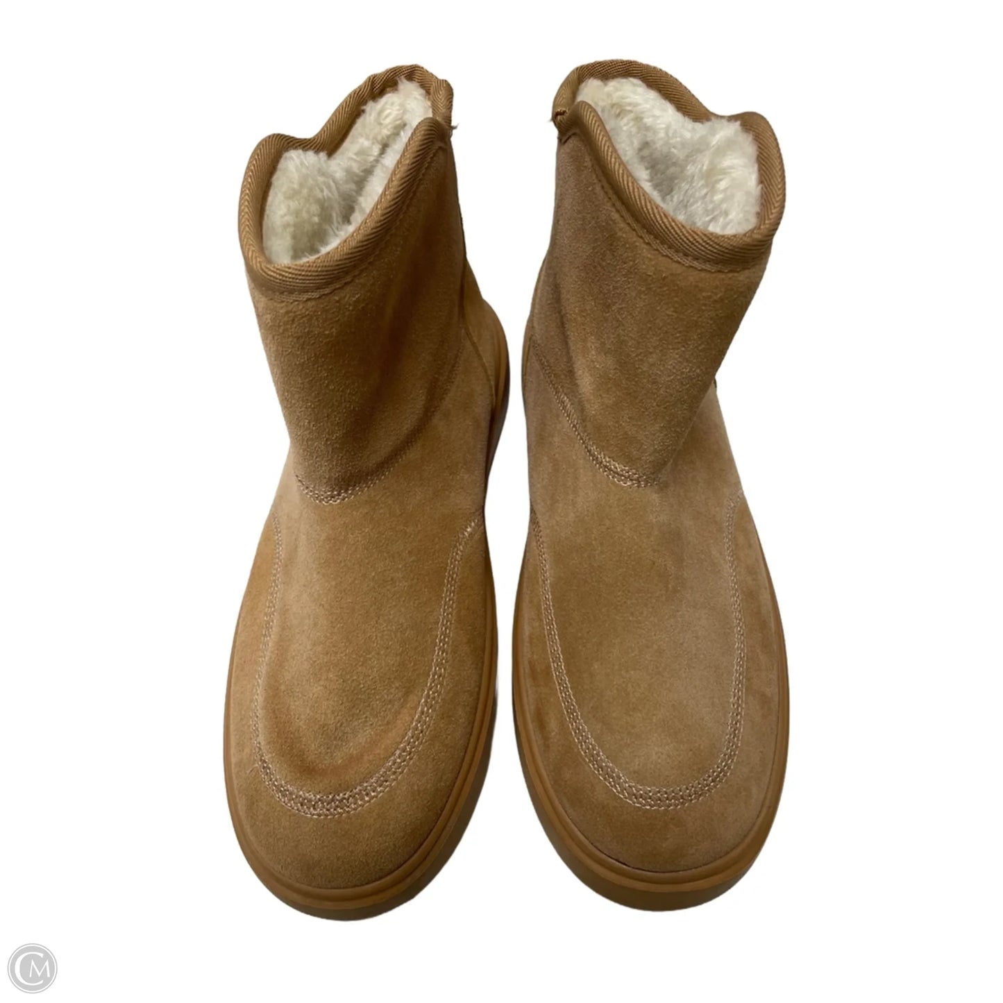 Boots Ankle Flats By BNQ In Tan, Size: 10