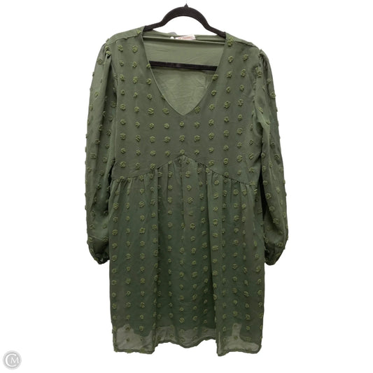 Dress Casual Short By Kirundo In Green, Size: Xl