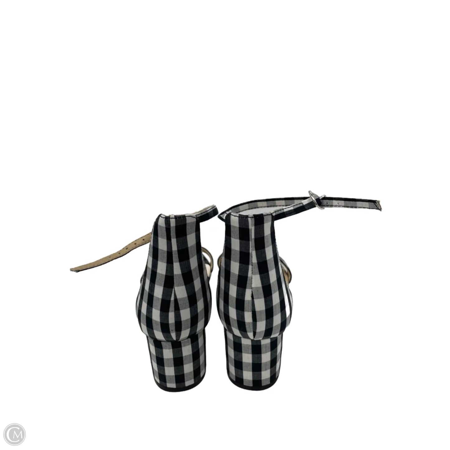 Sandals Heels Block By Clothes Mentor In Checkered Pattern, Size: 6