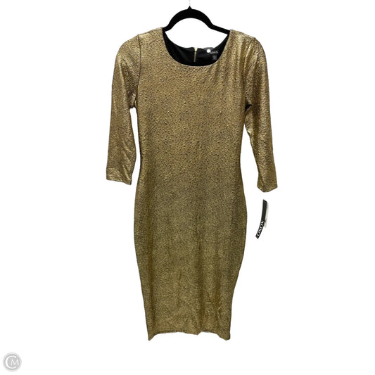 Dress Party Short By Clothes Mentor In Gold, Size: M