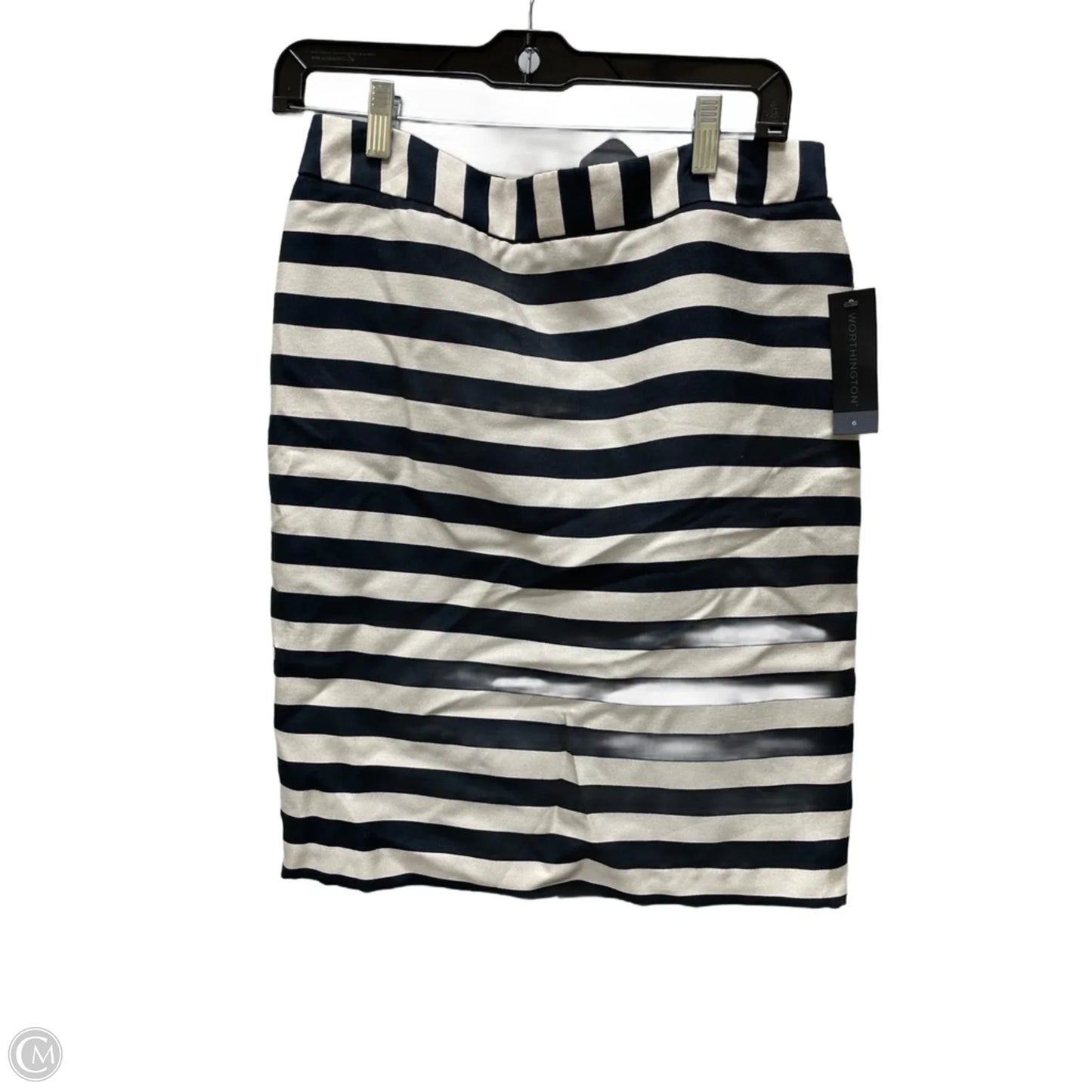 Skirt Mini & Short By Worthington In Striped Pattern, Size: 6