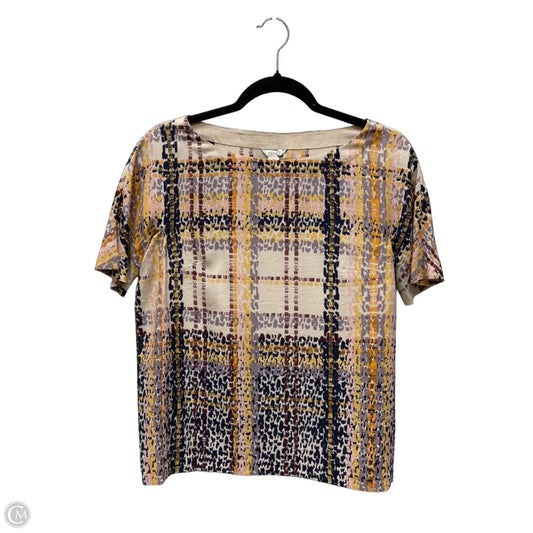 Blouse Short Sleeve By Fossil In Multi-colored, Size: M