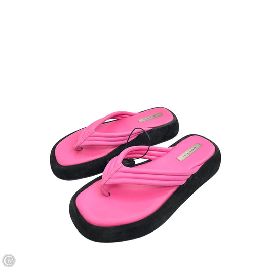 Sandals Heels Platform By Gianni Bini In Black & Pink, Size: 9