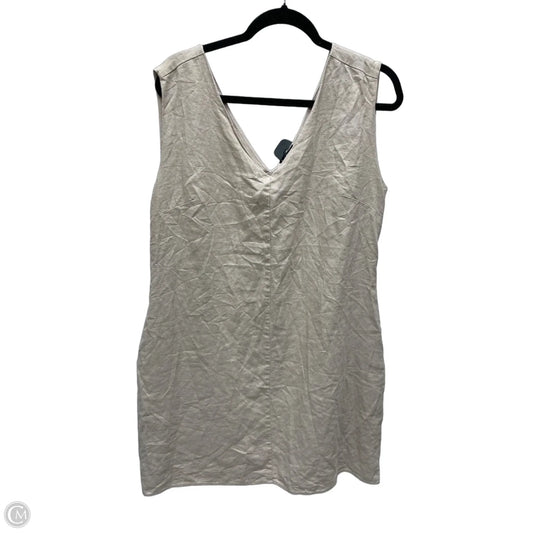 Dress Casual Short By Nicole Miller In Tan, Size: Xl