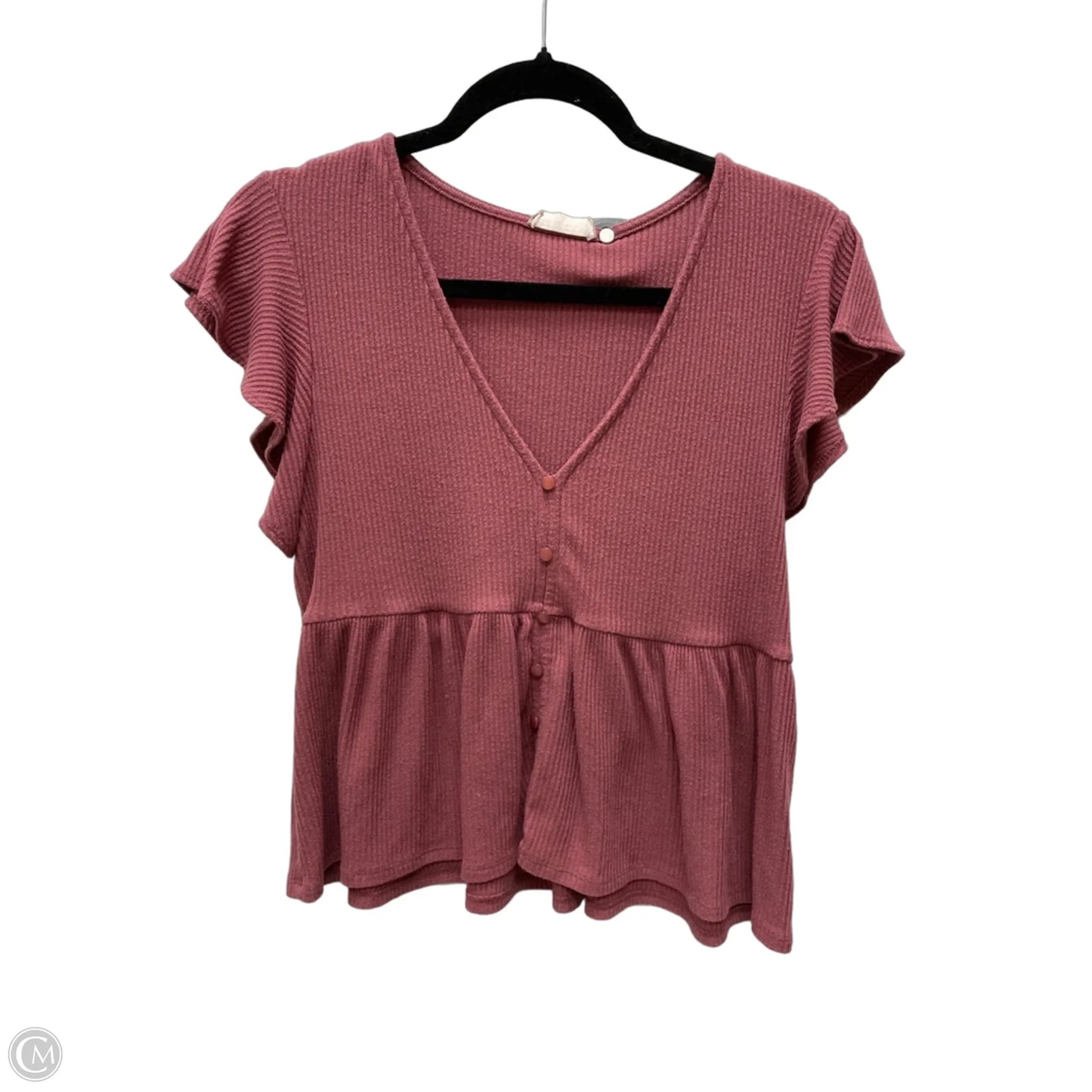 Top Short Sleeve By Altard State In Mauve, Size: L