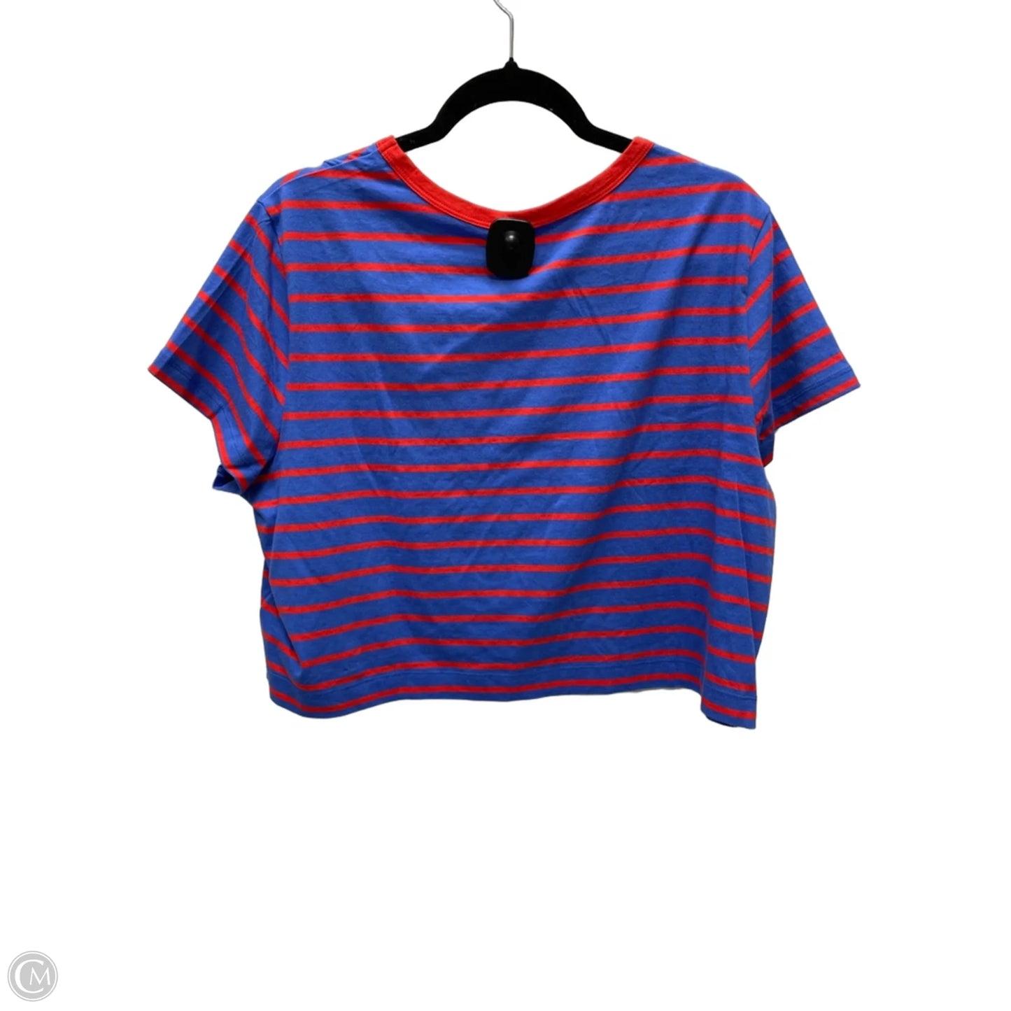 Top Short Sleeve By Gap In Striped Pattern, Size: Xl