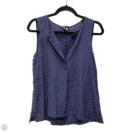 Top Sleeveless By Madewell In Blue & White, Size: S