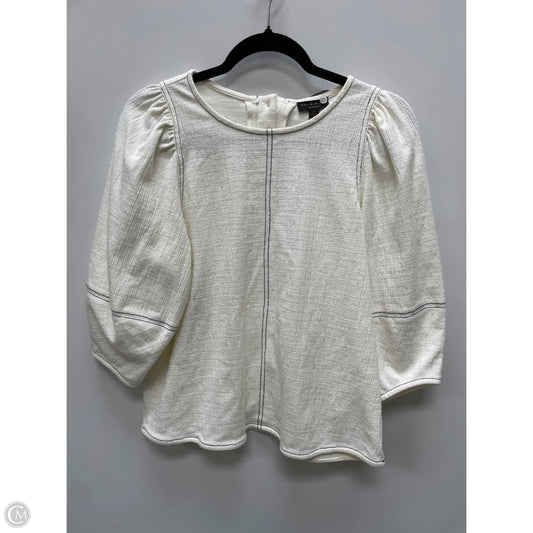 Top Short Sleeve By Current Air In Cream, Size: M
