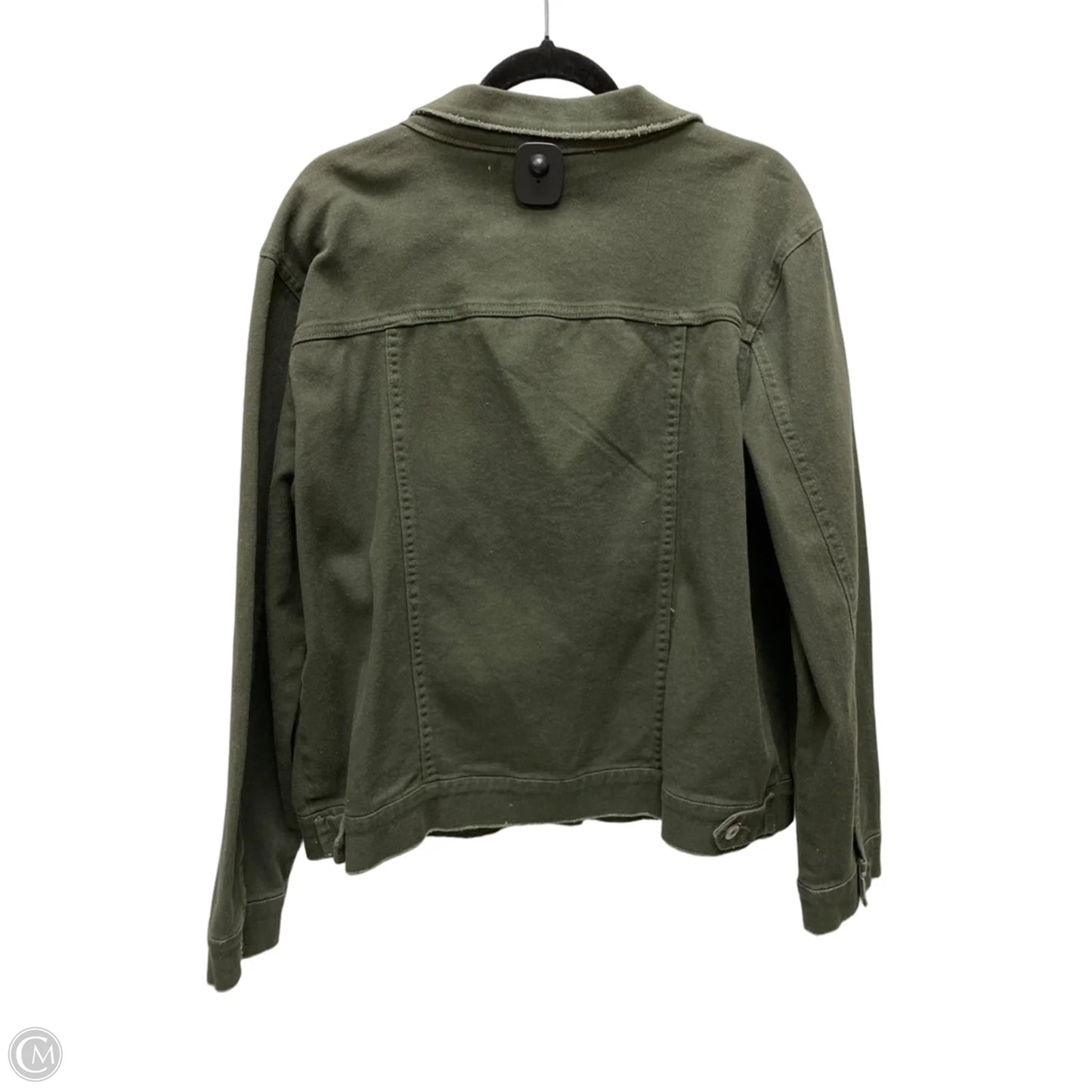 Jacket Denim By Sts Blue In Green, Size: 1x