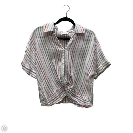 Top Short Sleeve By Fate In Striped Pattern, Size: S