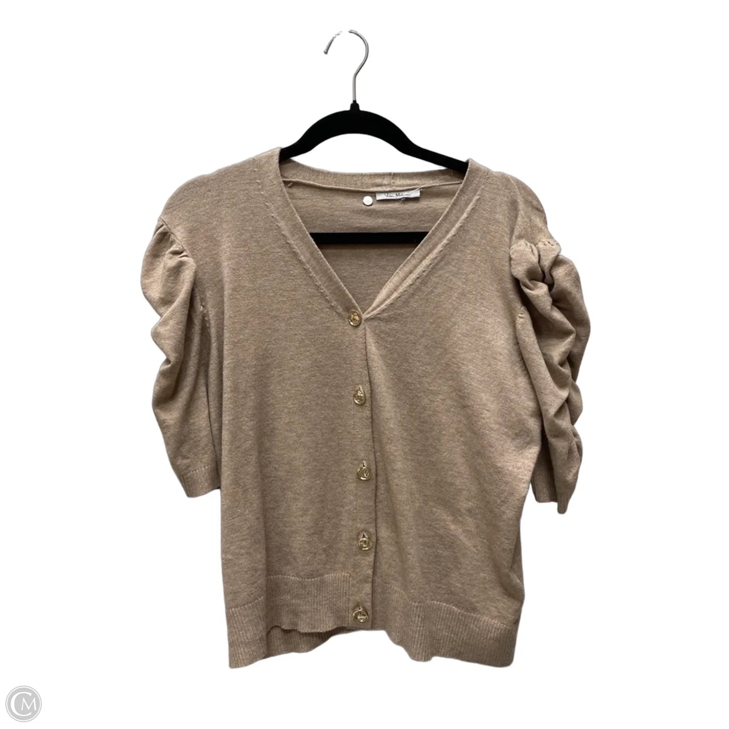 Top Short Sleeve By Vila Milano In Brown, Size: L