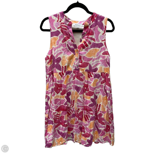 Dress Casual Short By Gilli In Orange & Pink, Size: M