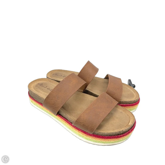 Sandals Heels Platform By Altard State In Tan, Size: 7.5