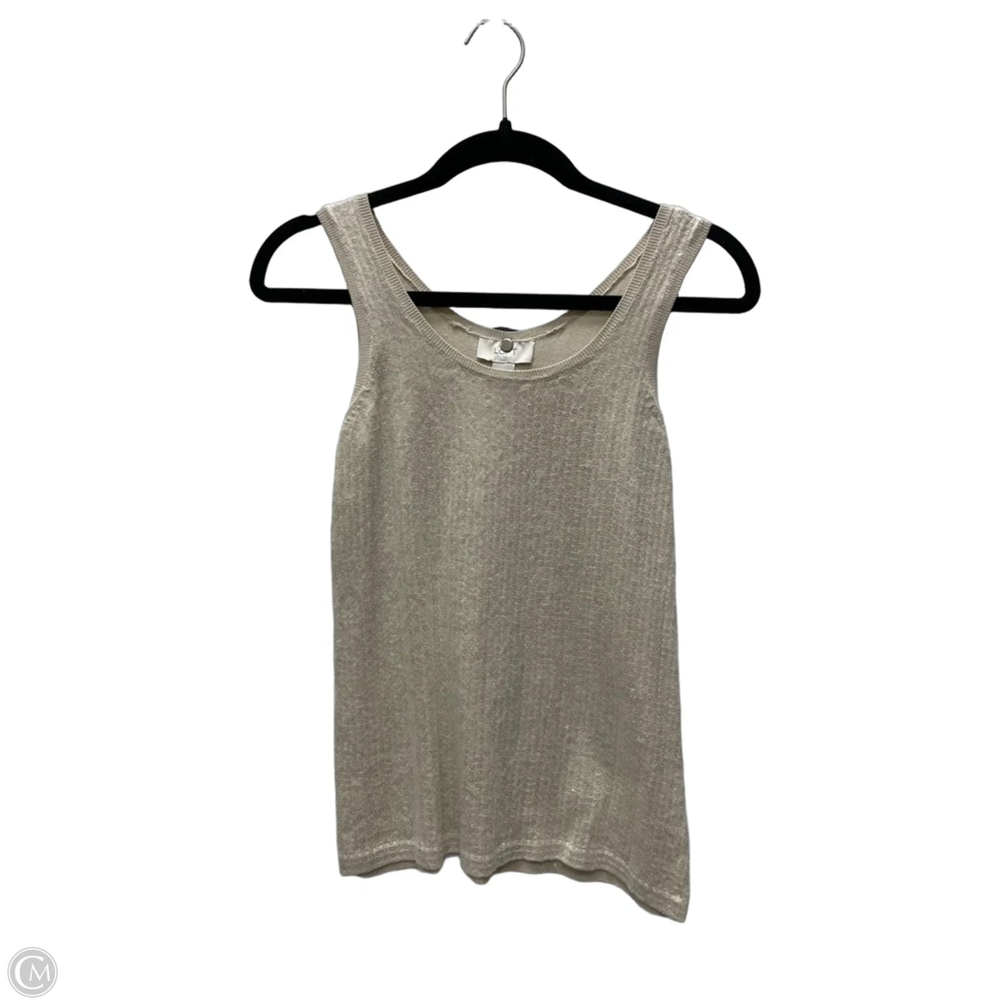 Top Sleeveless By Loft In Gold, Size: Xs