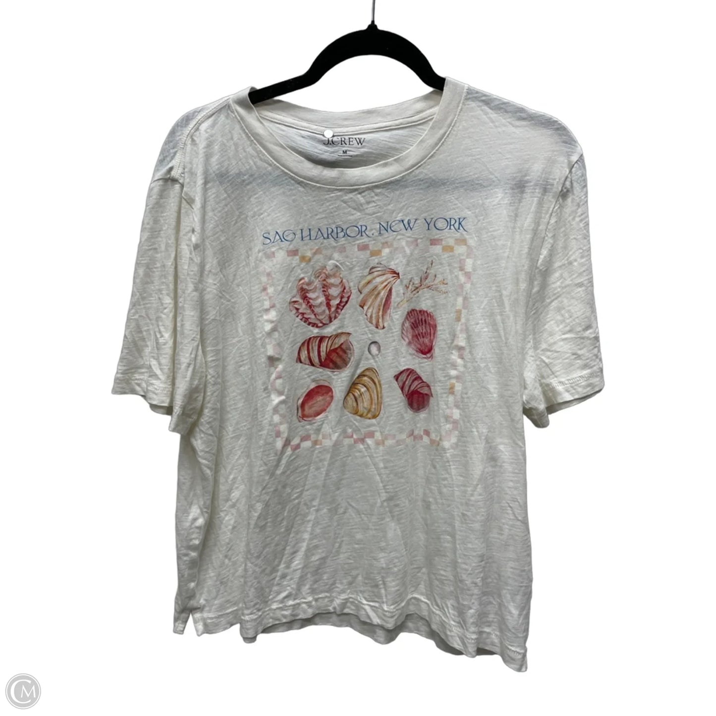 Top Short Sleeve By J. Crew In Cream, Size: M