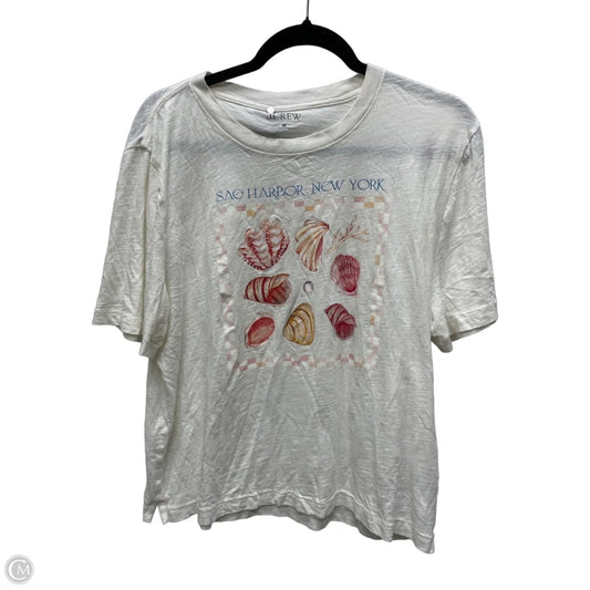 Top Short Sleeve By J. Crew In Cream, Size: M