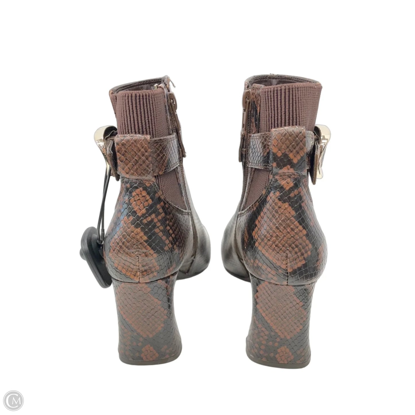 Boots Ankle Heels By Kelly And Katie In Snakeskin Print, Size: 7