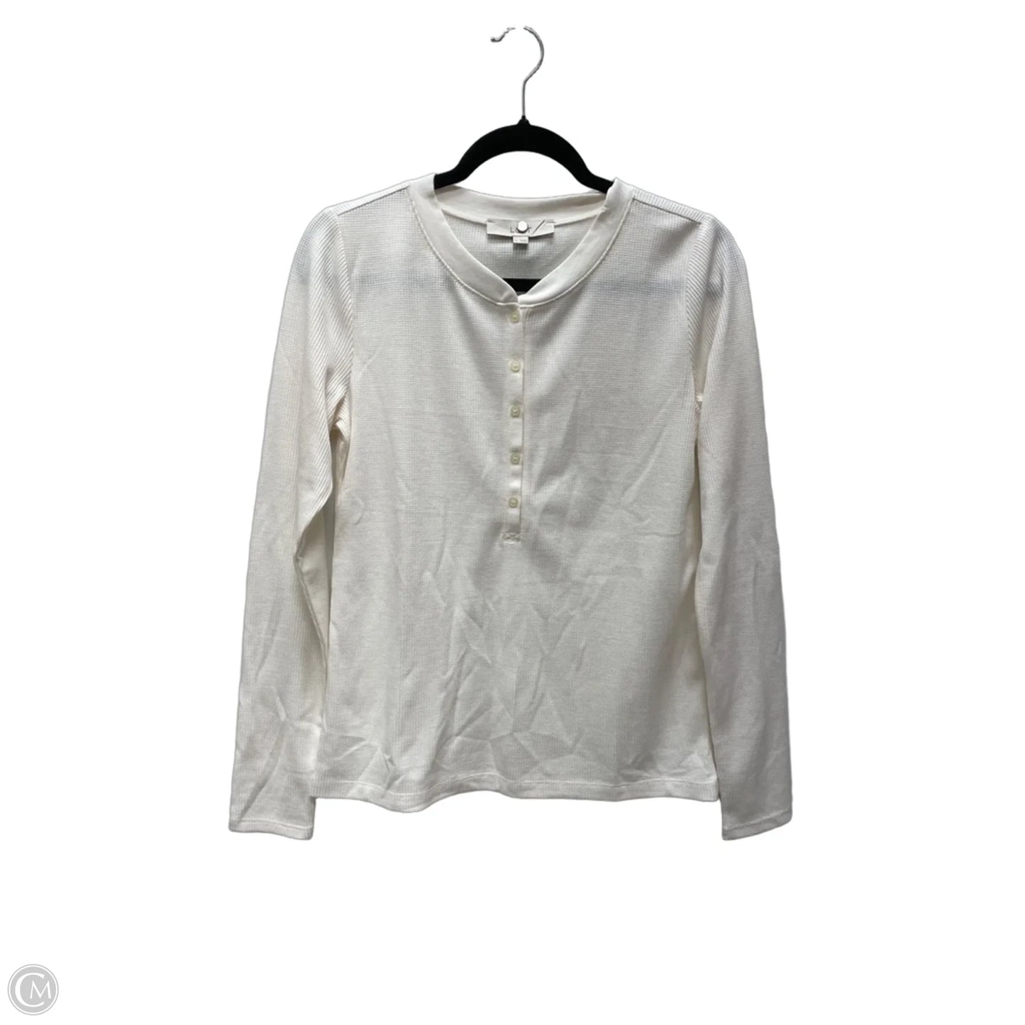 Top Long Sleeve By Loft In Cream, Size: M