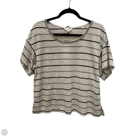 Top Short Sleeve By Max Studio In Striped Pattern, Size: M