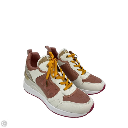 Shoes Designer By Michael Kors In Pink & White, Size: 7