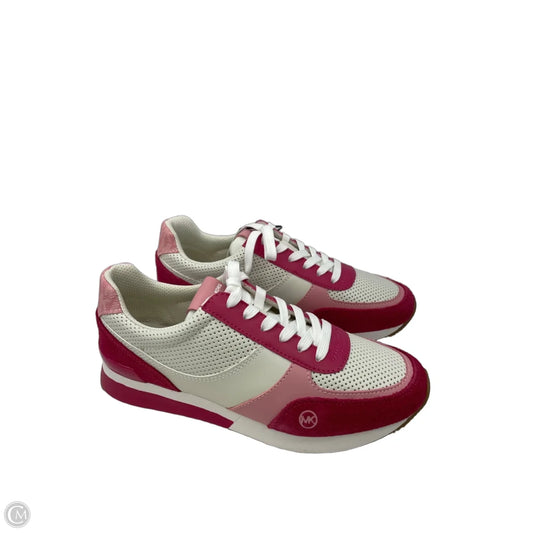 Shoes Designer By Michael Kors In Pink & White, Size: 7