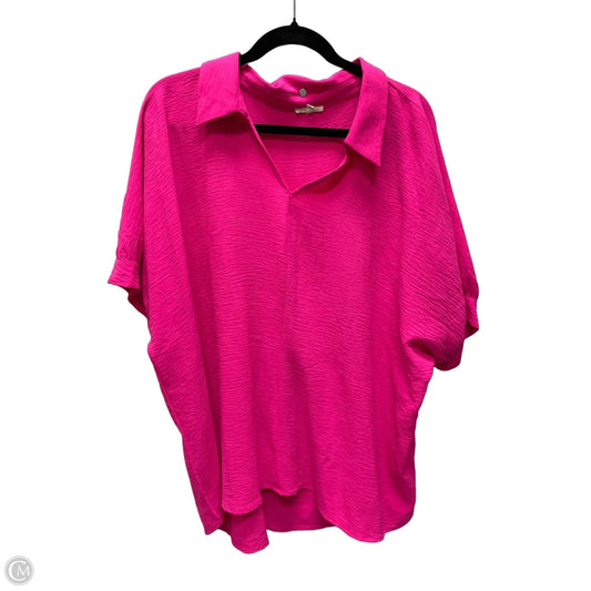 Top Short Sleeve By Jodifl In Pink, Size: 1x