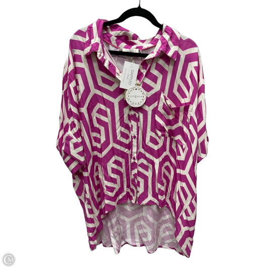 Top Short Sleeve By Umgee In Geometric Pattern, Size: Xl